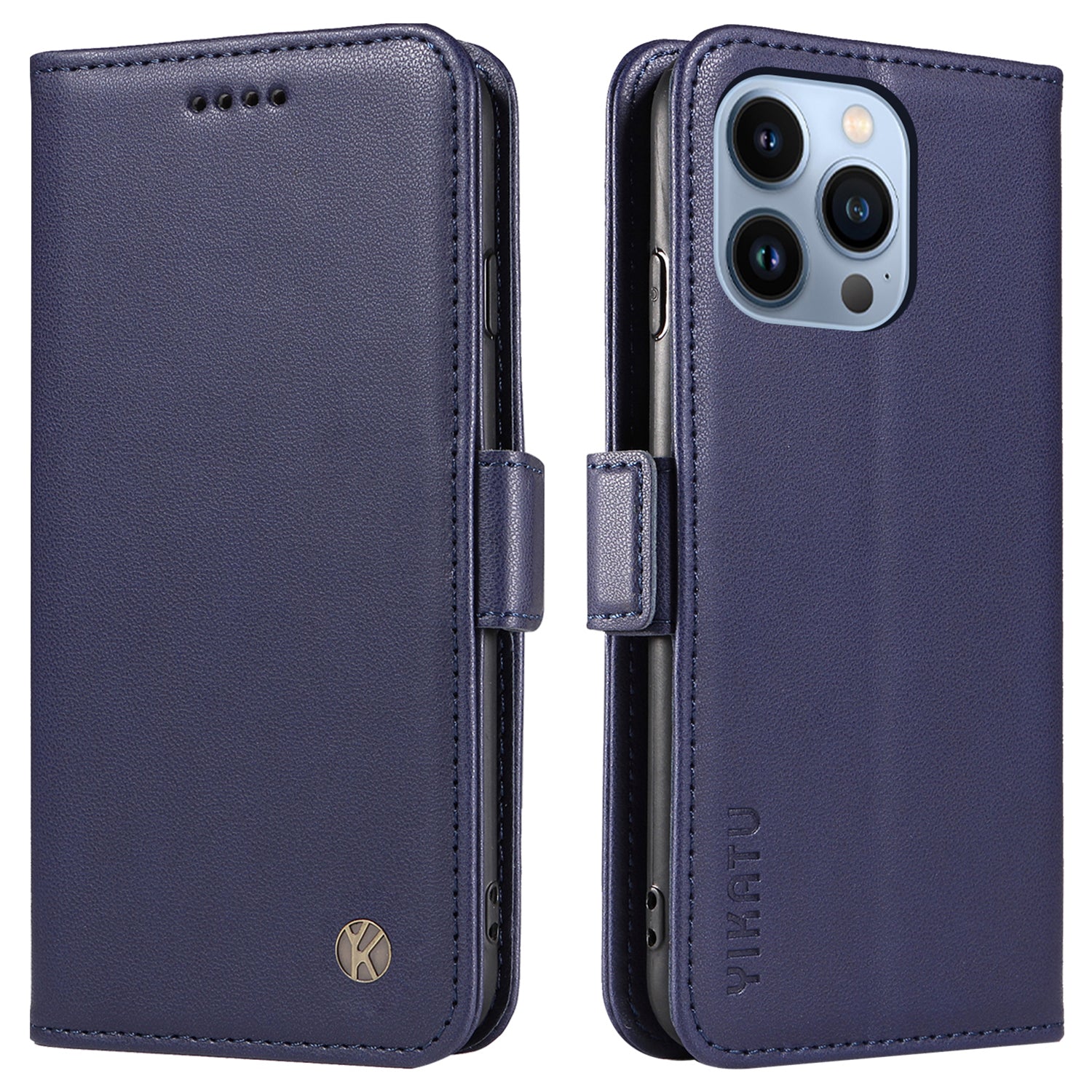 YIKATU YK-003 Anti-ridse flip-cover til iPhone 13 Pro Max 6,7 tommer PU-læderstativ Telefonpung-etui YIKATU YK-003 Anti-ridse flip-cover til iPhone 13 Pro Max 6,7 tommer PU-læderstativ Telefonpung-etui
